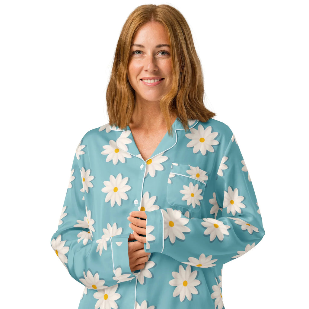 Women’s long sleeve pajama top Women’s long sleeve pajama top AwRans Clothing all-over-print-womens-long-sleeve-pajama-top-white-front-2-67c3ab37f23f8
