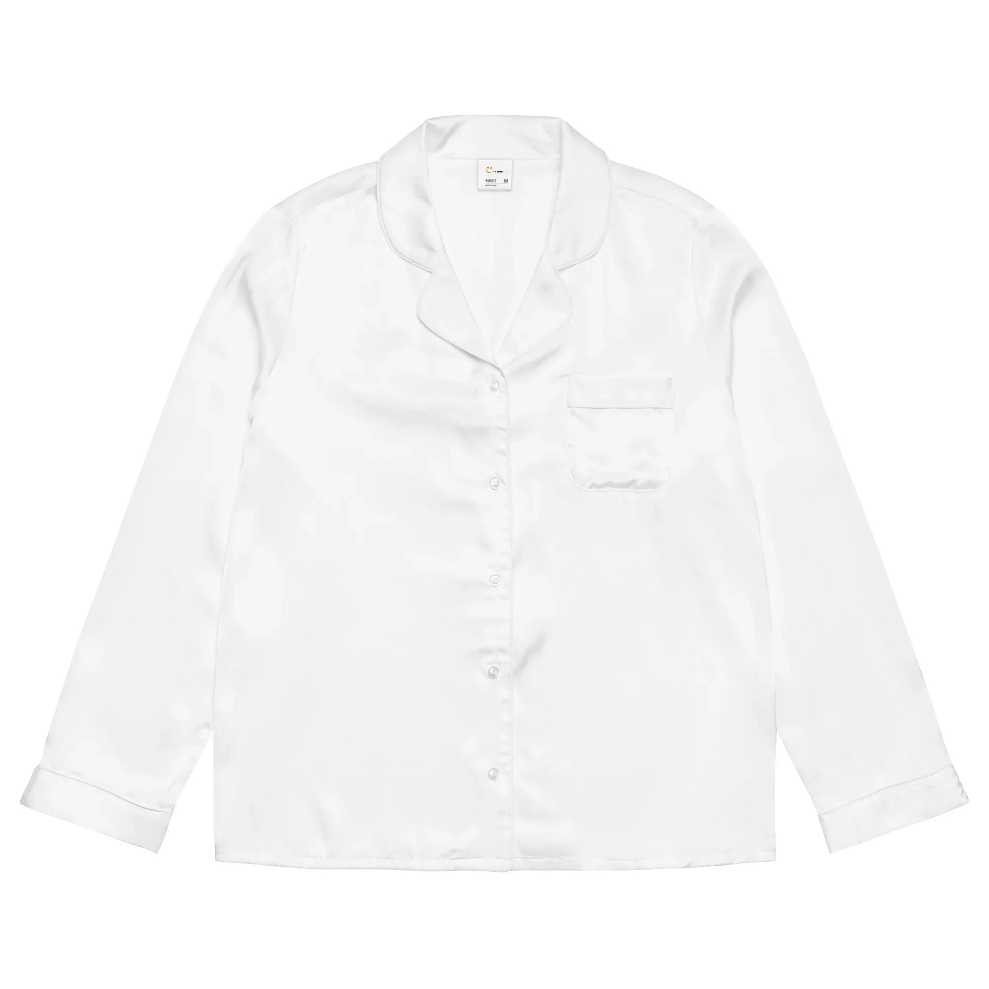 Women’s long sleeve pajama top WHITE - AwRans Clothing