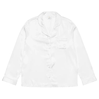 Women’s long sleeve pajama top WHITE - AwRans Clothing