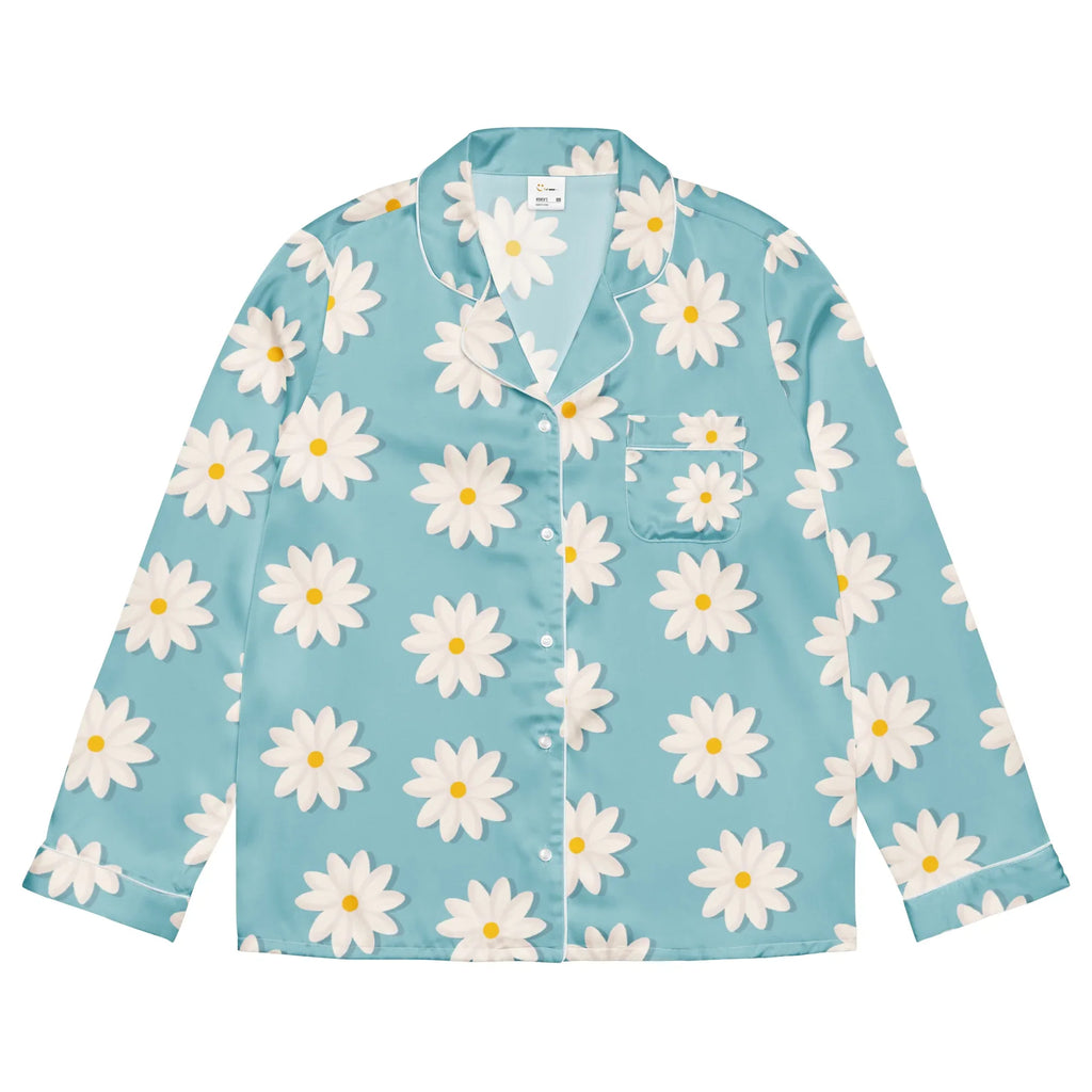 Women’s long sleeve pajama top Women’s long sleeve pajama top AwRans Clothing all-over-print-womens-long-sleeve-pajama-top-white-front-67c3ab37f1bb8