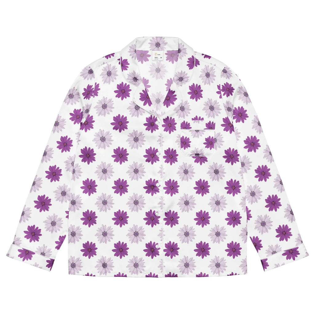 Women’s long sleeve pajama top Women’s long sleeve pajama top AwRans Clothing all-over-print-womens-long-sleeve-pajama-top-white-front-67c3abc213b70