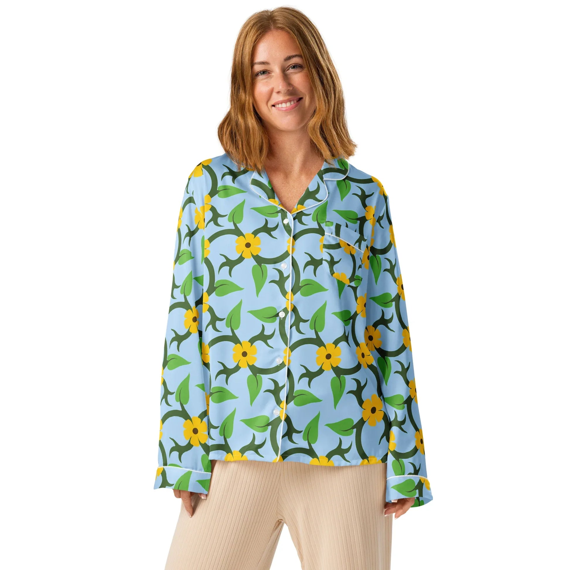 Women’s long sleeve pajama top - AwRans Clothing