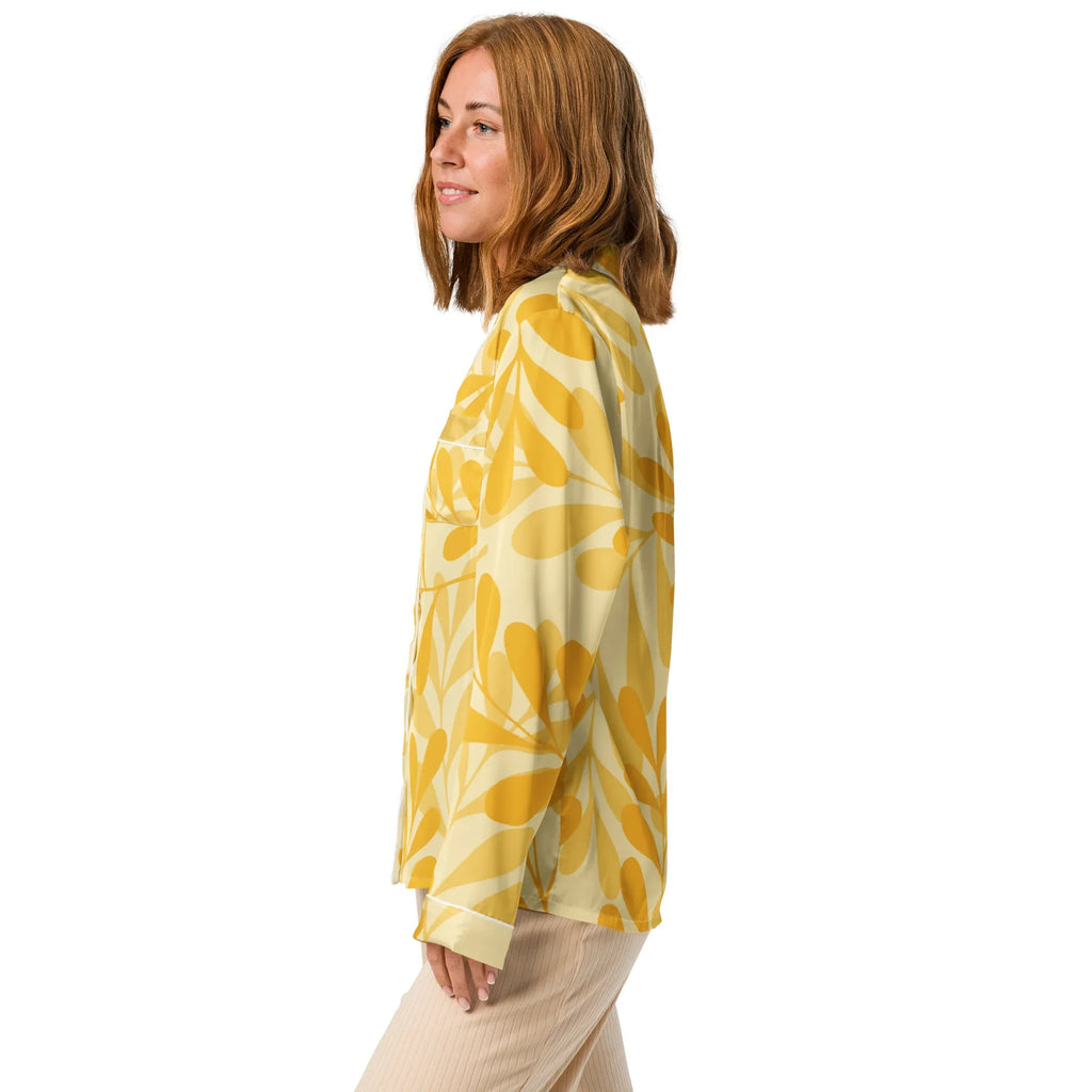 Women’s long sleeve pajama top Women’s long sleeve pajama top AwRans Clothing all-over-print-womens-long-sleeve-pajama-top-white-left-67c3a8f30dfd2