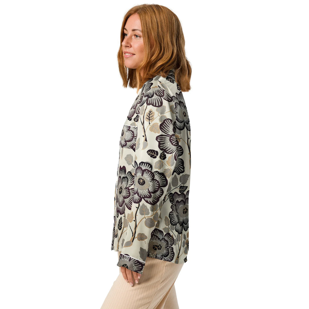 Women’s long sleeve pajama top Women’s long sleeve pajama top AwRans Clothing all-over-print-womens-long-sleeve-pajama-top-white-left-67c4b26f707bf