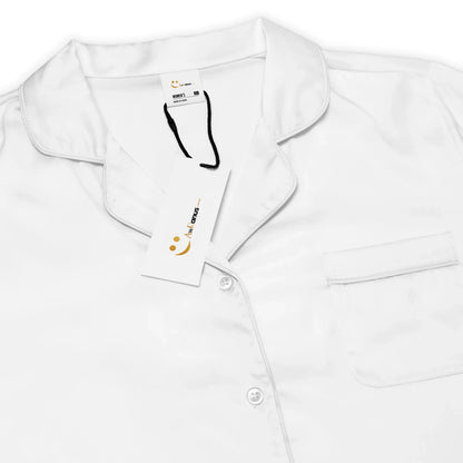 Women’s long sleeve pajama top WHITE - AwRans Clothing