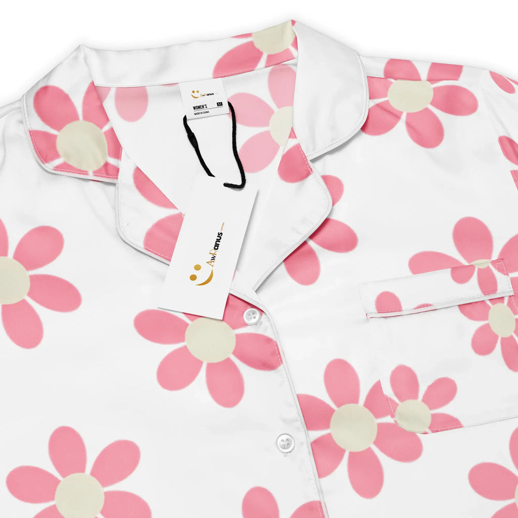 Women’s long sleeve pajama top Women’s long sleeve pajama top AwRans Clothing all-over-print-womens-long-sleeve-pajama-top-white-product-details-67c3a960511ed