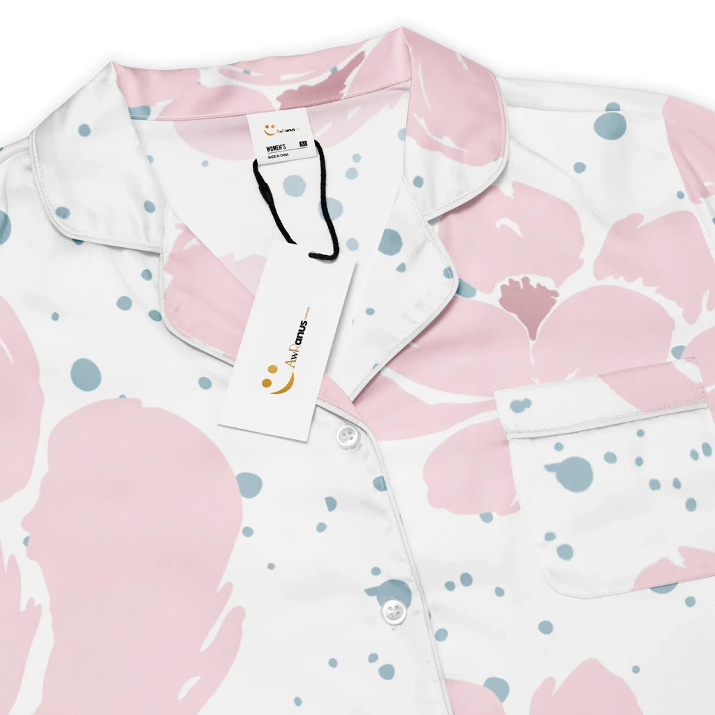Women’s long sleeve pajama top Women’s long sleeve pajama top AwRans Clothing all-over-print-womens-long-sleeve-pajama-top-white-product-details-67c3aa2746be7