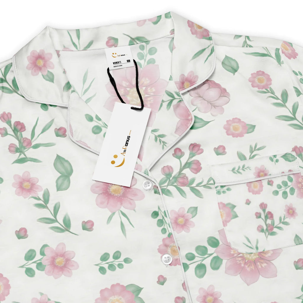 Women’s long sleeve pajama top Women’s long sleeve pajama top AwRans Clothing all-over-print-womens-long-sleeve-pajama-top-white-product-details-67c3ad59cf979
