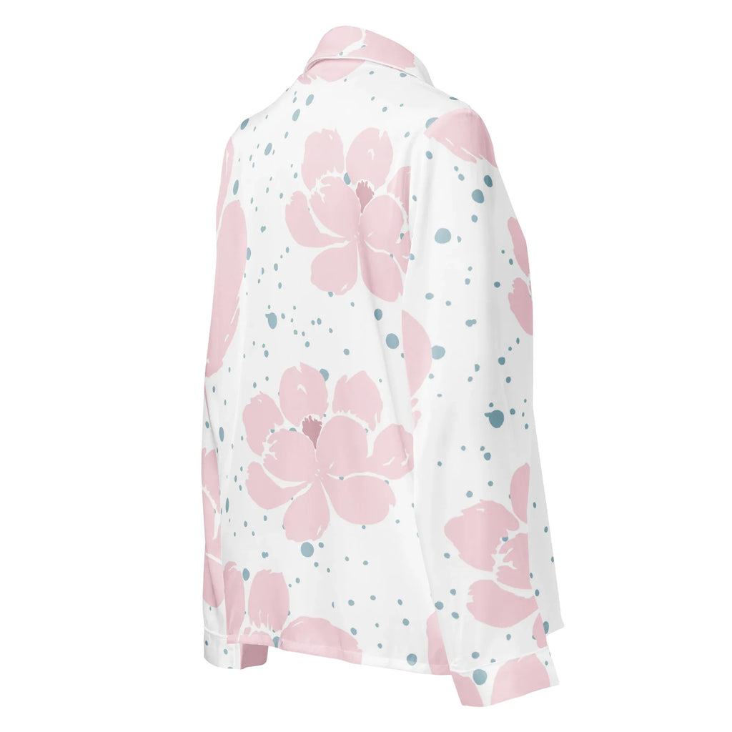 Women’s long sleeve pajama top Women’s long sleeve pajama top AwRans Clothing all-over-print-womens-long-sleeve-pajama-top-white-right-back-67c3aa2746e25