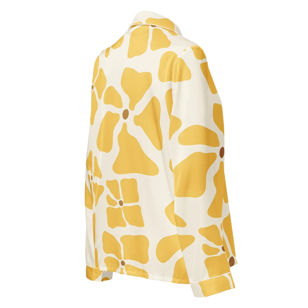 Women’s long sleeve pajama top Women’s long sleeve pajama top AwRans Clothing all-over-print-womens-long-sleeve-pajama-top-white-right-back-67c3aab325956