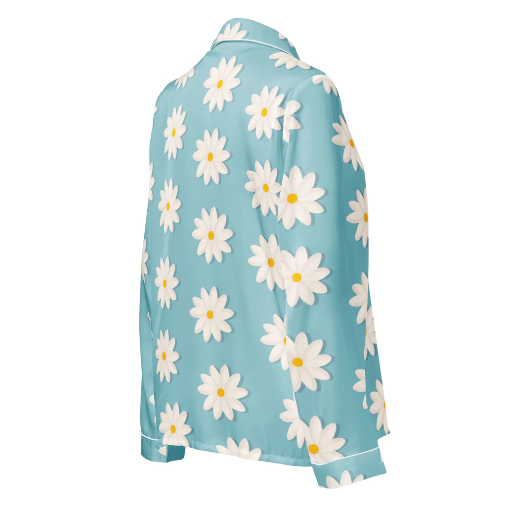 Women’s long sleeve pajama top Women’s long sleeve pajama top AwRans Clothing all-over-print-womens-long-sleeve-pajama-top-white-right-back-67c3ab37f182a