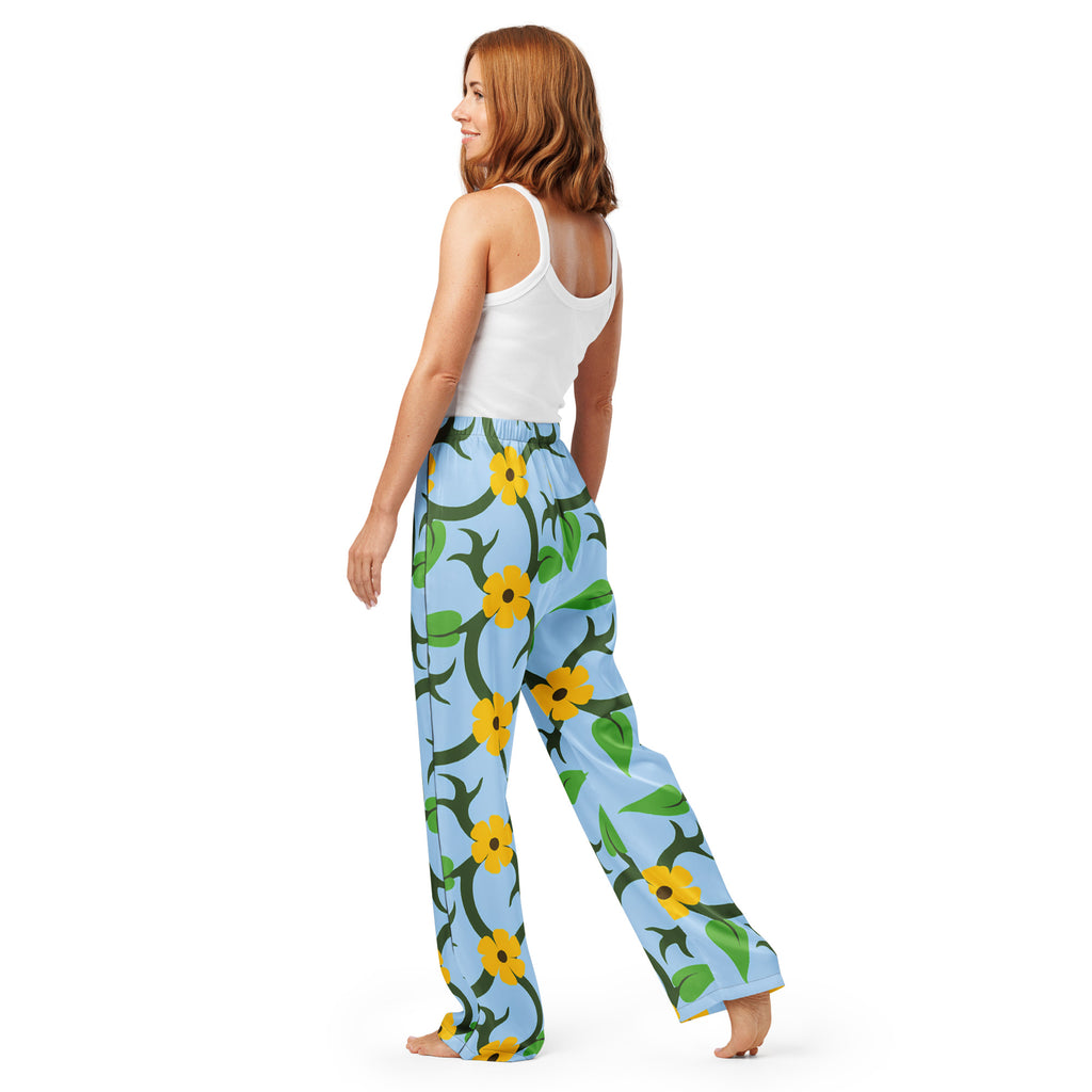 Women’s pajama pants Women’s pajama AwRans Clothing all-over-print-womens-pajama-pants-black-back-67ebe56b7c689