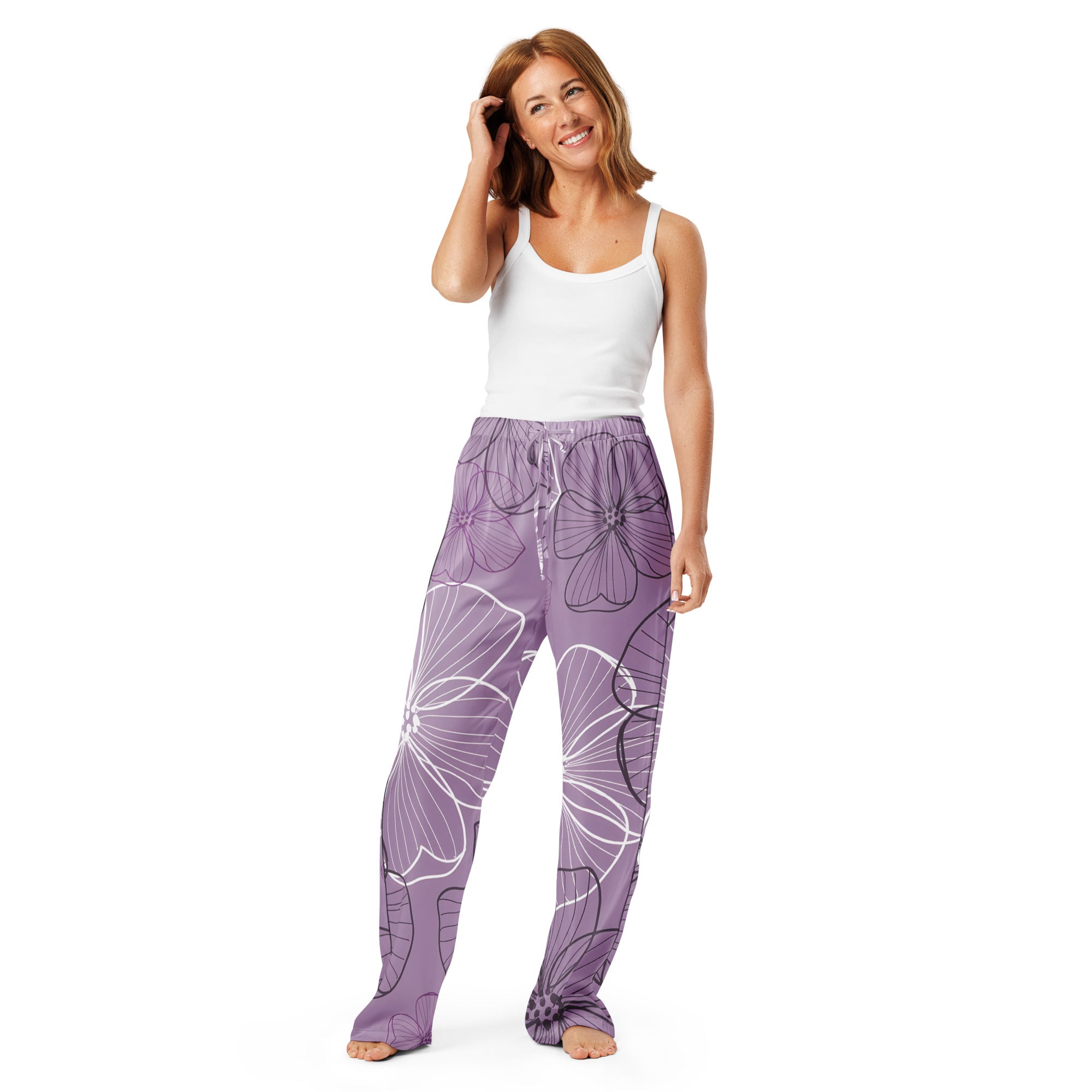 Women’s pajama pants Women’s pajama AwRans Clothing all-over-print-womens-pajama-pants-black-front-67ebdbc9cf3f9