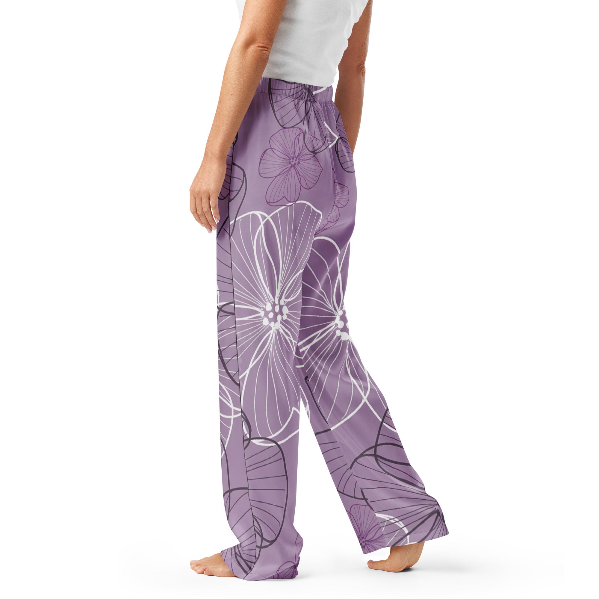 Women’s pajama pants Women’s pajama AwRans Clothing all-over-print-womens-pajama-pants-black-left-67ebdbc9cf348