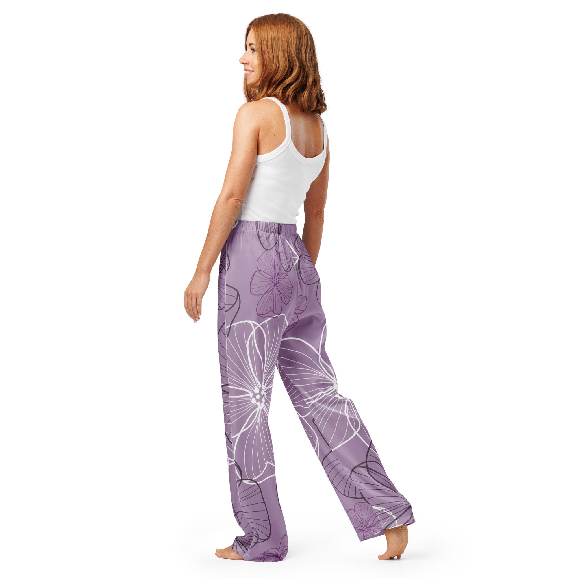 Women’s pajama pants Women’s pajama AwRans Clothing all-over-print-womens-pajama-pants-white-back-67ebdbc9cfda8