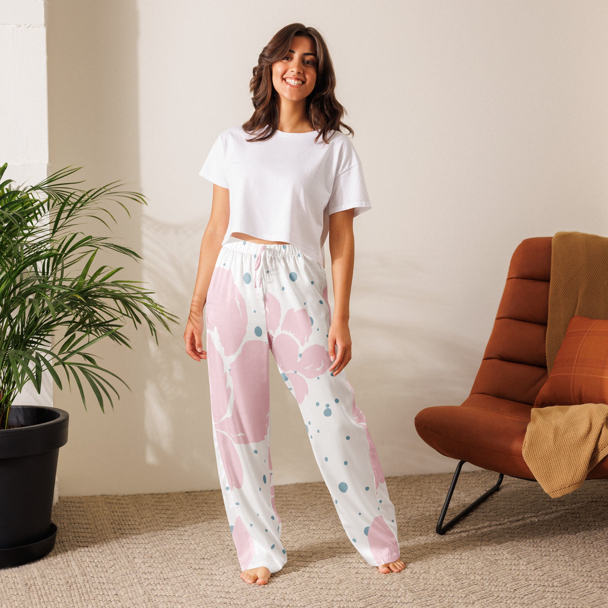 Women’s pajama pants Women’s pajama AwRans Clothing all-over-print-womens-pajama-pants-white-front-67ebe0793dca8
