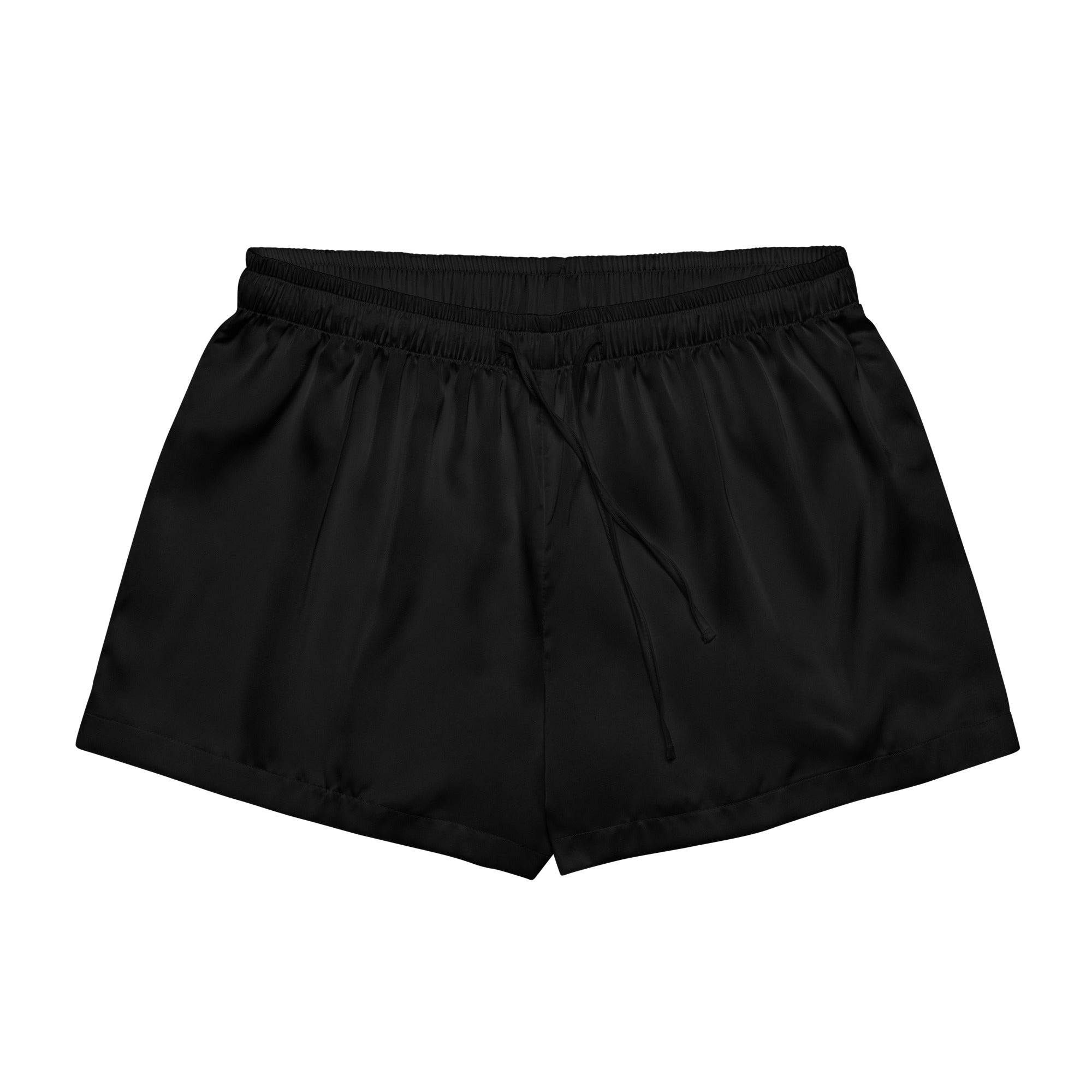 Women’s pajama shorts Women’s pajama shorts AwRans Clothing all-over-print-womens-pajama-shorts-black-front-67ebbc240d15f