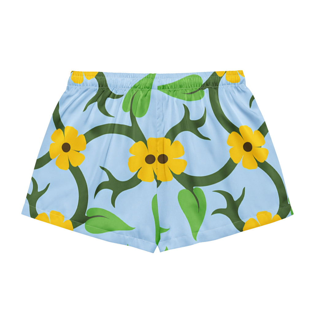 Women’s pajama shorts Women’s pajama shorts AwRans Clothing all-over-print-womens-pajama-shorts-white-back-67ebae1c03268