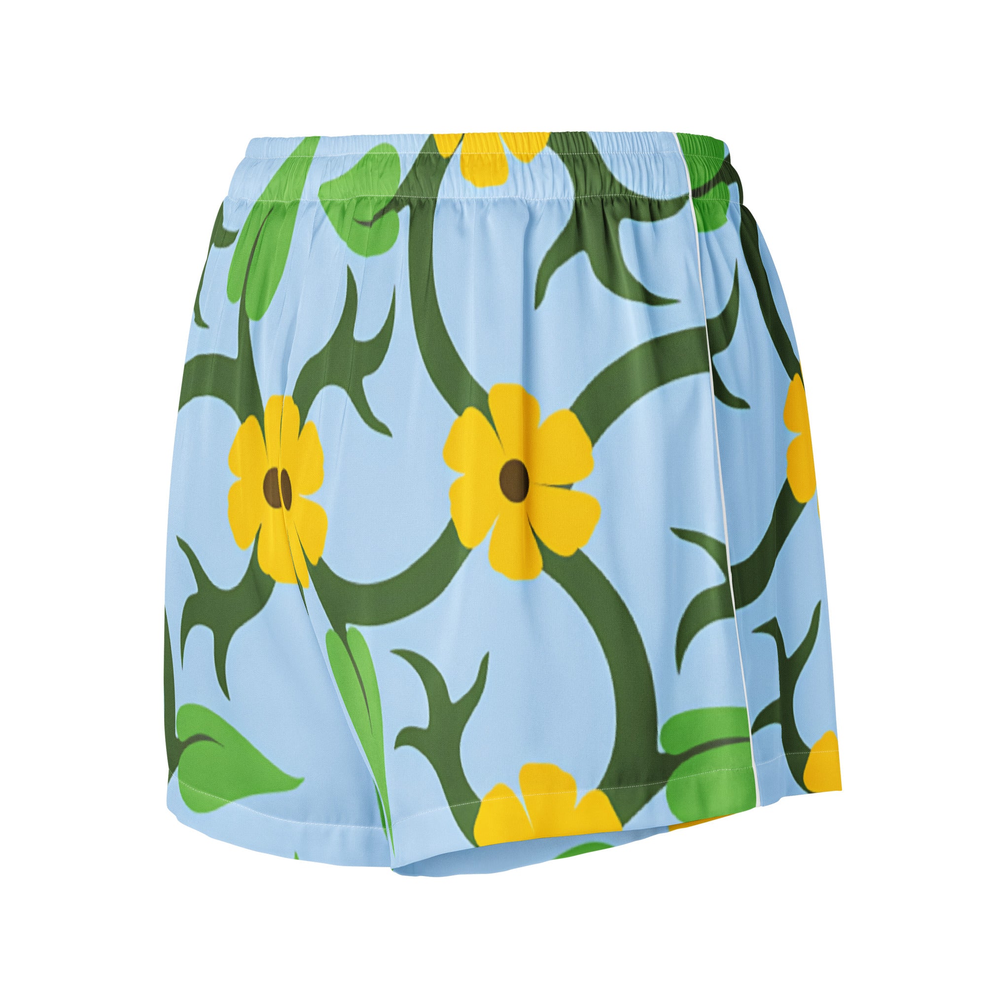 Women’s pajama shorts Women’s pajama shorts AwRans Clothing all-over-print-womens-pajama-shorts-white-back-67ebae1c03fdd