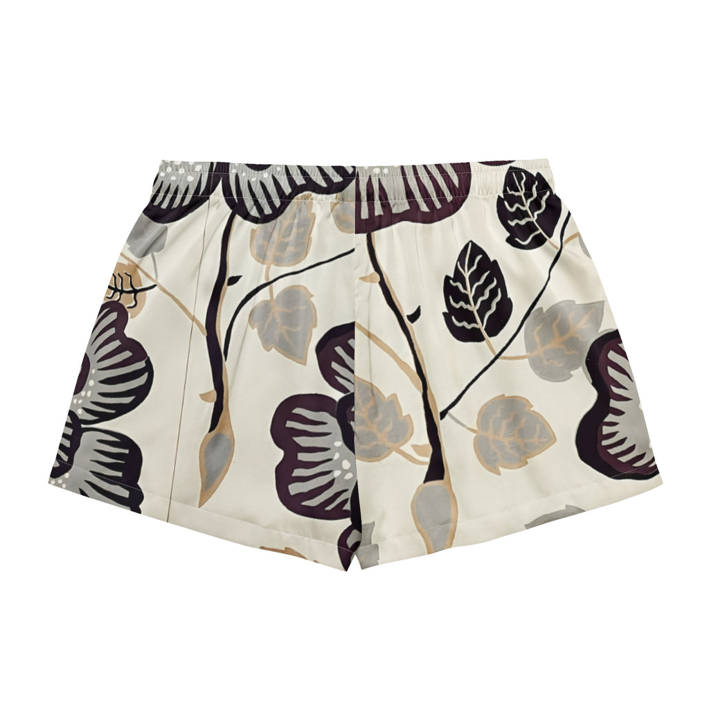 Women’s pajama shorts Women’s pajama shorts AwRans Clothing all-over-print-womens-pajama-shorts-white-back-67ebae950e78b