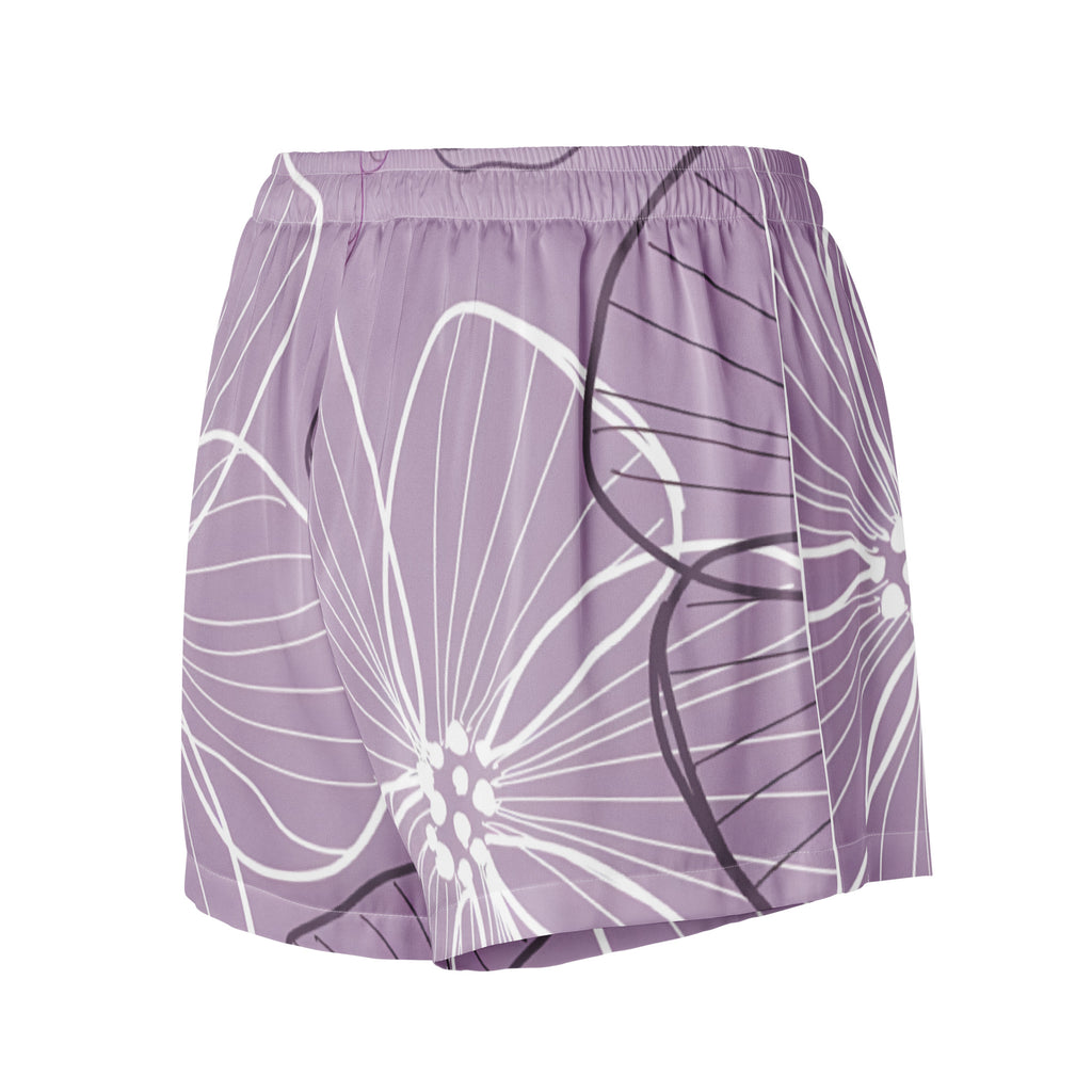 Women’s pajama shorts Women’s pajama shorts AwRans Clothing all-over-print-womens-pajama-shorts-white-back-67ebafeb85fe5