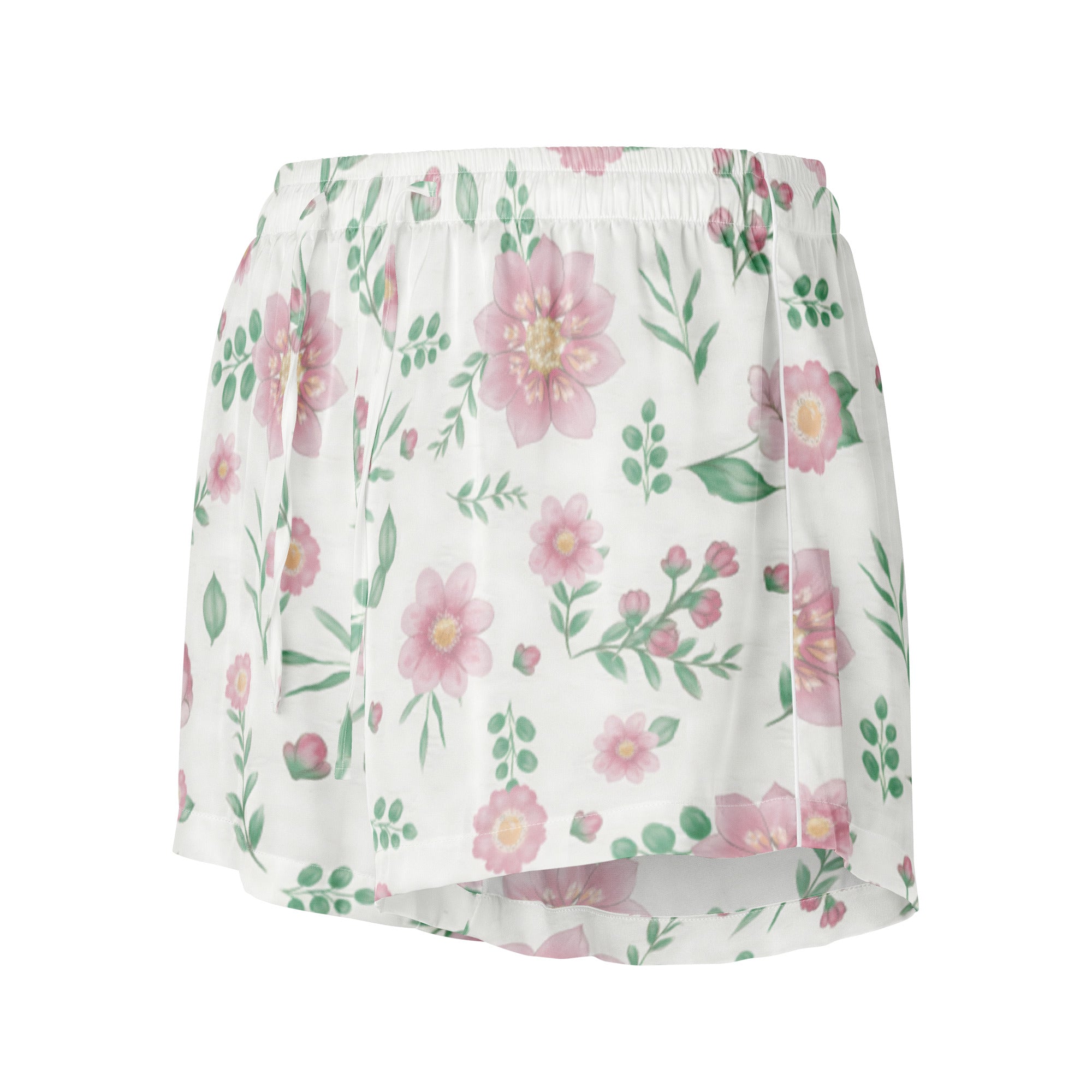 Women’s pajama shorts Women’s pajama shorts AwRans Clothing all-over-print-womens-pajama-shorts-white-front-67ebadac16a9a