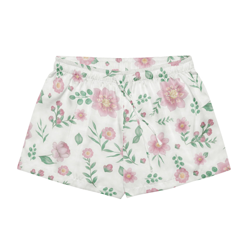 Women’s pajama shorts Women’s pajama shorts AwRans Clothing all-over-print-womens-pajama-shorts-white-front-67ebadac16ba8