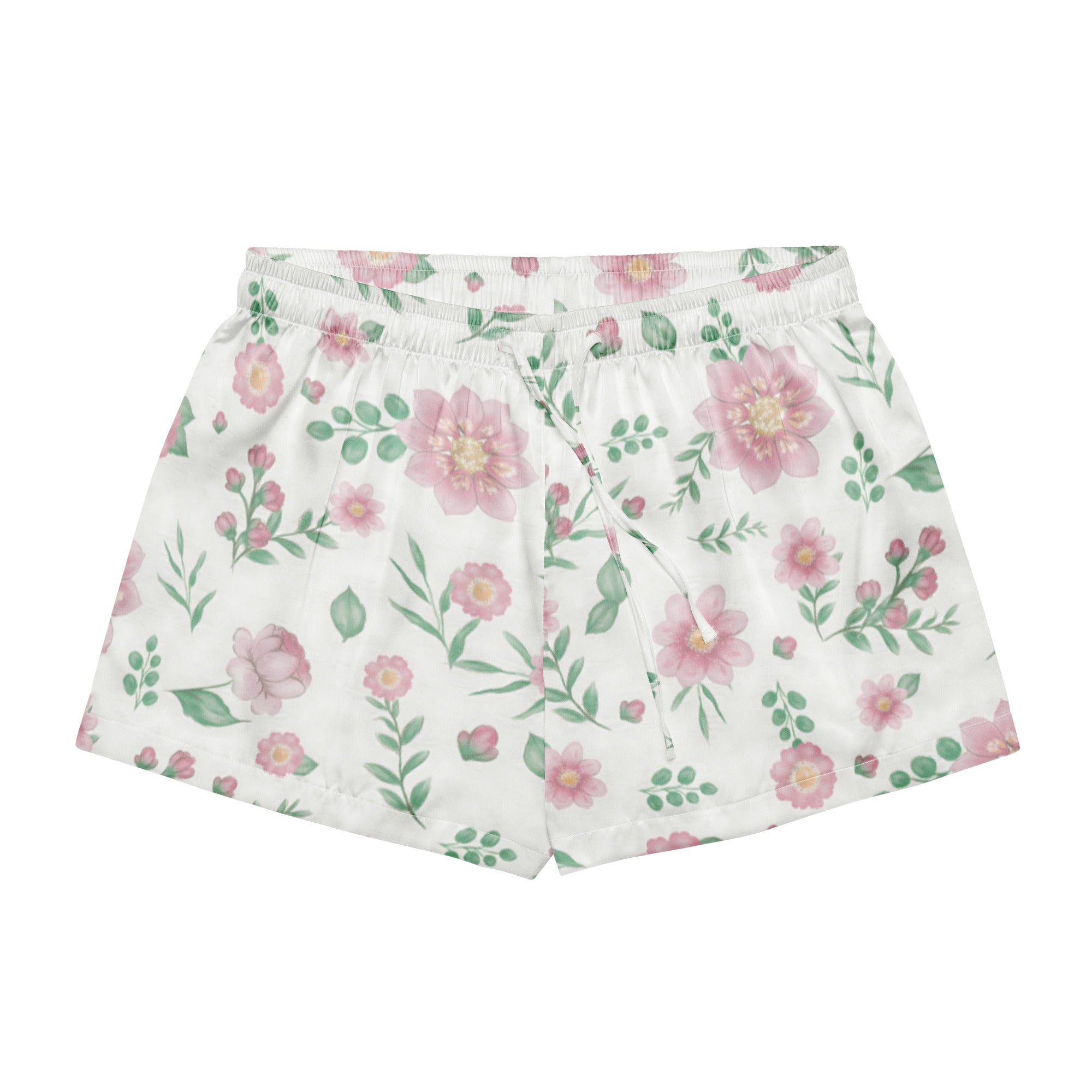 Women’s pajama shorts Women’s pajama shorts AwRans Clothing all-over-print-womens-pajama-shorts-white-front-67ebadac16ba8