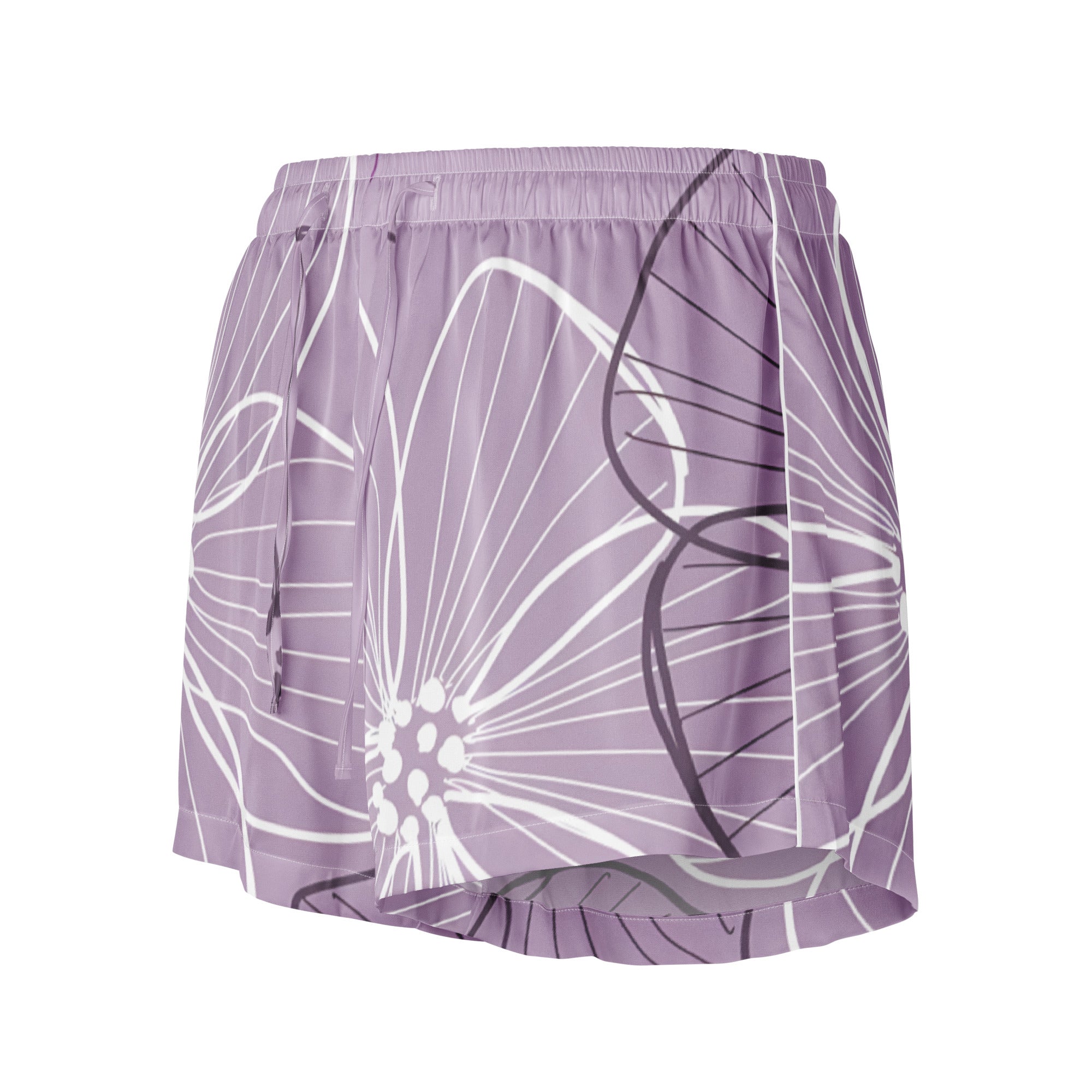 Women’s pajama shorts Women’s pajama shorts AwRans Clothing all-over-print-womens-pajama-shorts-white-front-67ebafeb85f60