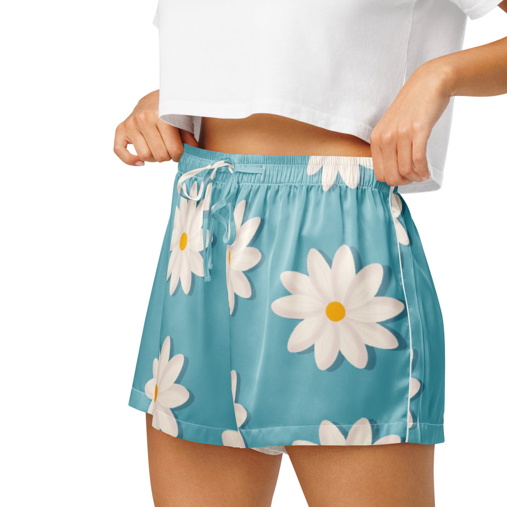 Women’s pajama shorts Women’s pajama shorts AwRans Clothing all-over-print-womens-pajama-shorts-white-left-67ebad3439dc6
