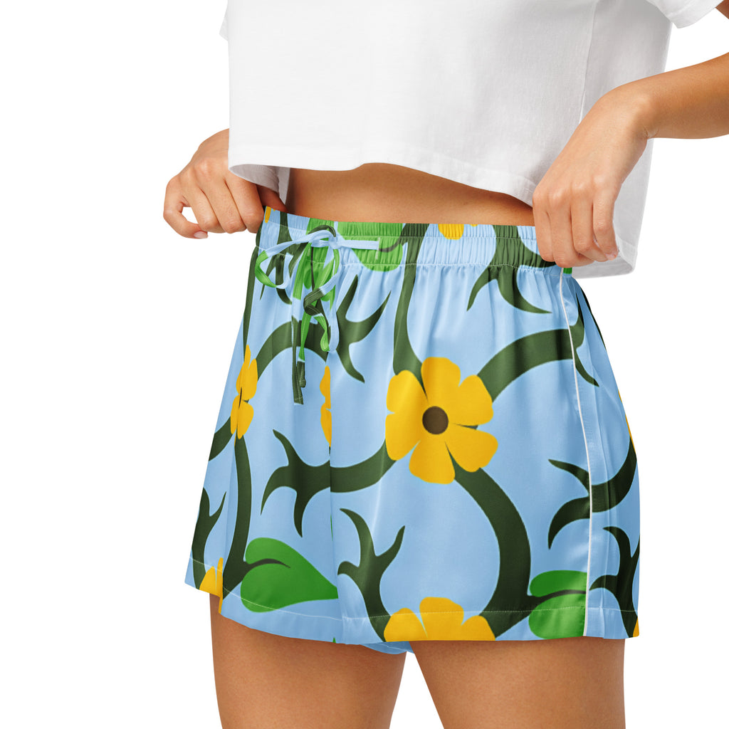 Women’s pajama shorts Women’s pajama shorts AwRans Clothing all-over-print-womens-pajama-shorts-white-left-67ebae1c03cb3
