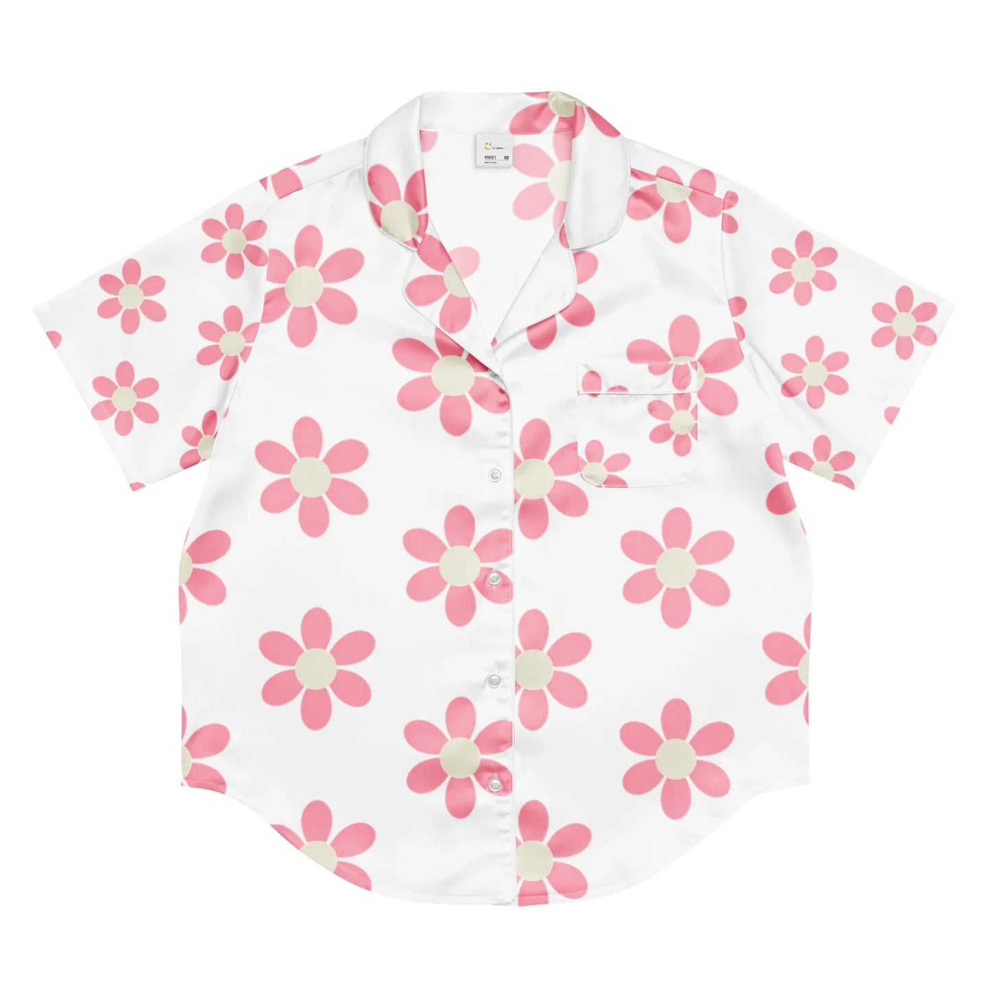 All-over print women’s short sleeve pajama top - AwRans Clothing