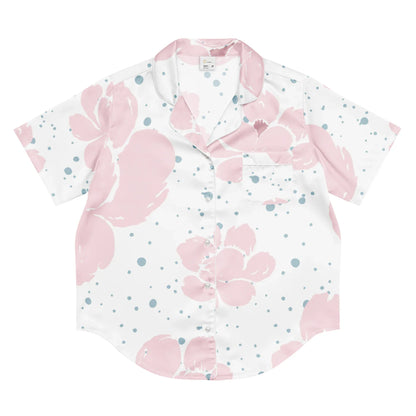 All-over print women’s short sleeve pajama top - AwRans Clothing