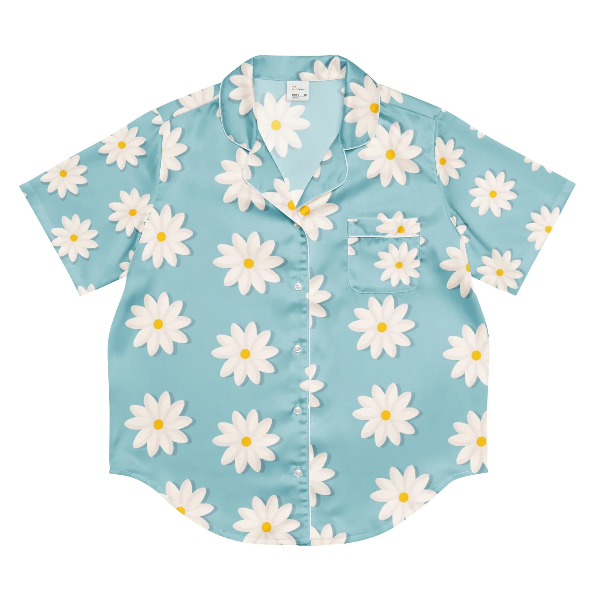 All-over print women’s short sleeve pajama top All-over print women’s short sleeve pajama top AwRans Clothing all-over-print-womens-short-sleeve-pajama-top-white-front-67c3a3a18b8da