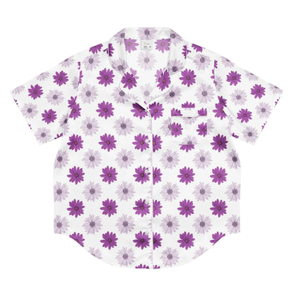 All-over print women’s short sleeve pajama top - AwRans Clothing