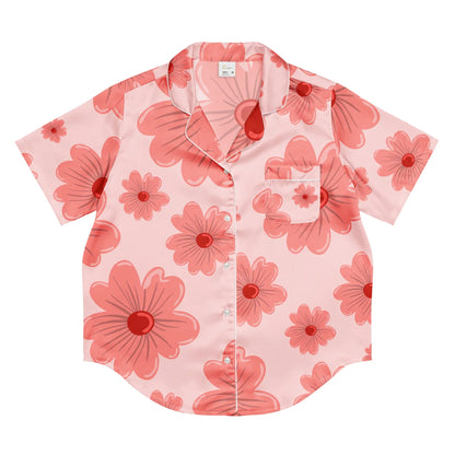 All-over print women’s short sleeve pajama top - AwRans Clothing