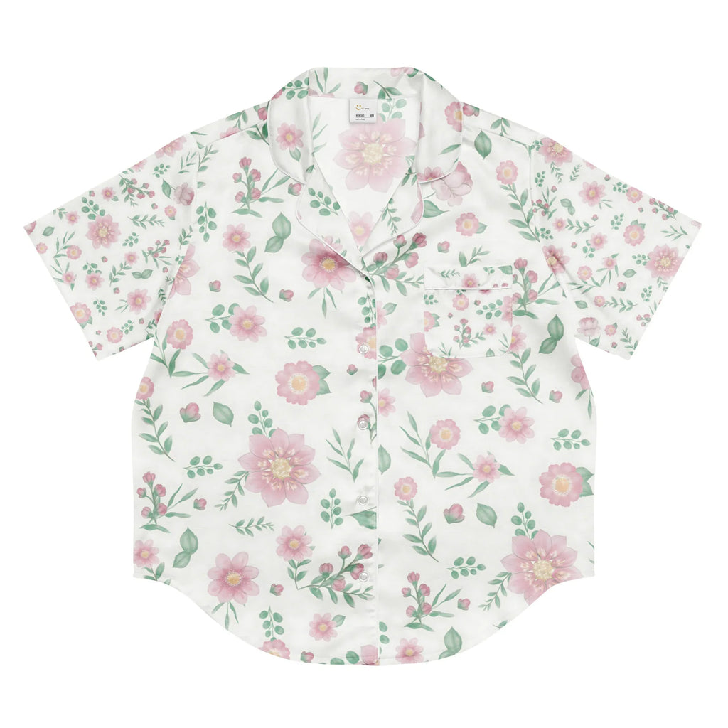 All-over print women’s short sleeve pajama top All-over print women’s short sleeve pajama top AwRans Clothing all-over-print-womens-short-sleeve-pajama-top-white-front-67c3a43d10e37