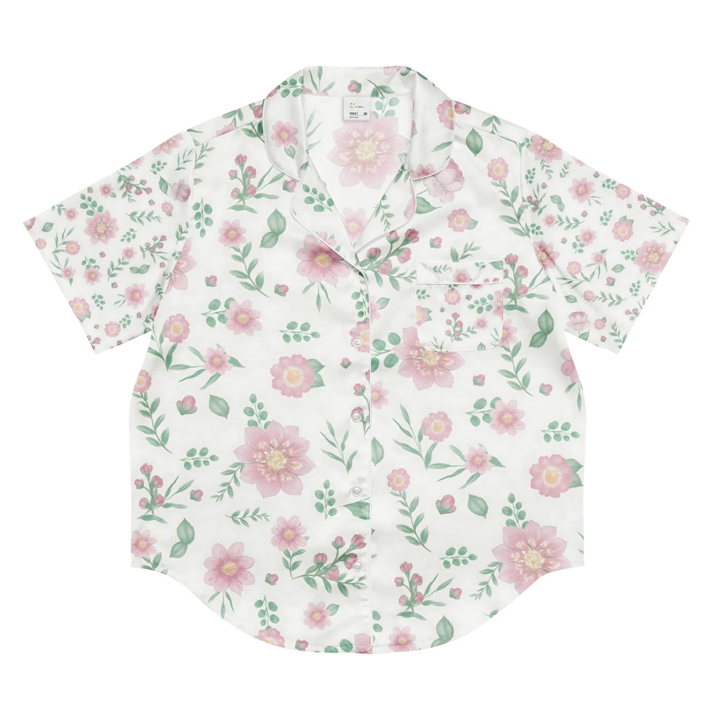 All-over print women’s short sleeve pajama top - AwRans Clothing