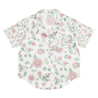 All-over print women’s short sleeve pajama top - AwRans Clothing