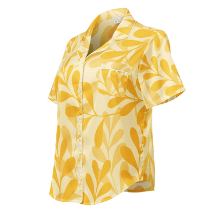 All-over print women’s short sleeve pajama top - AwRans Clothing