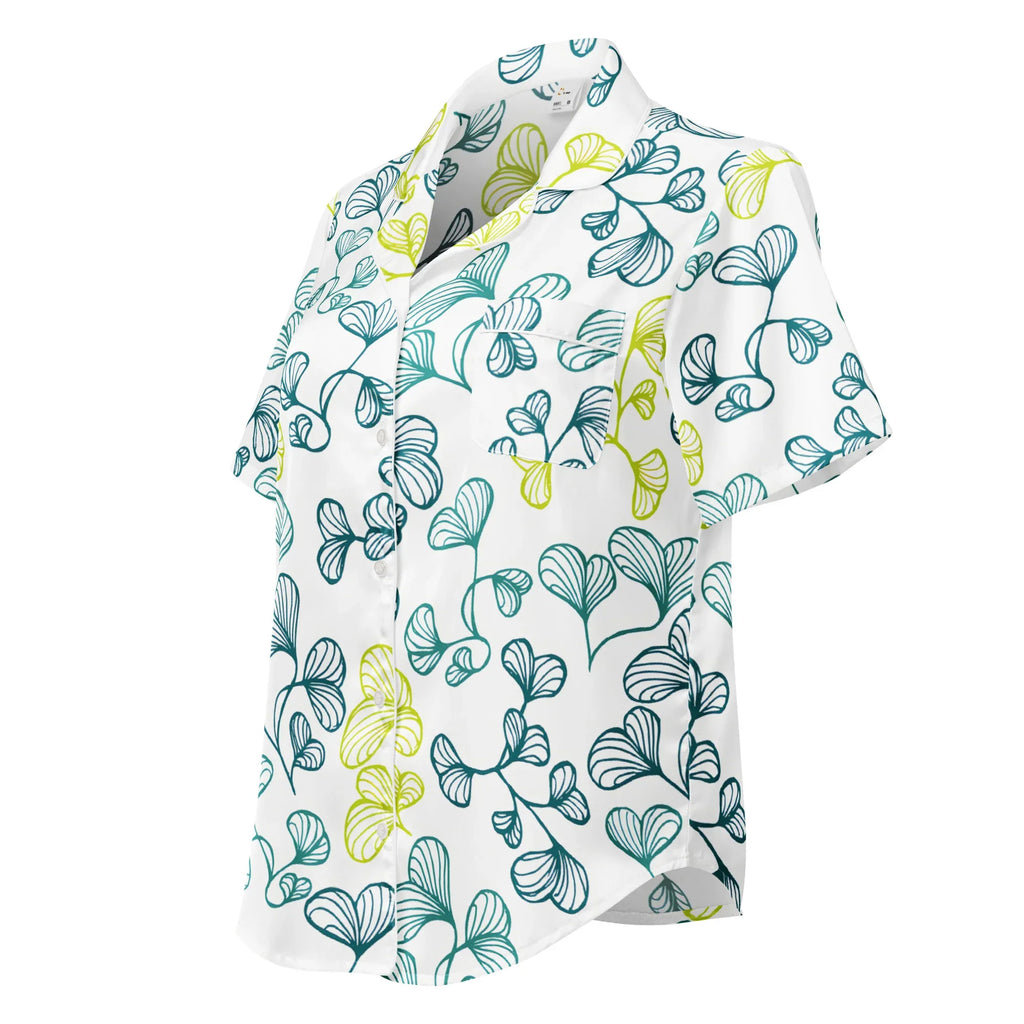 All-over print women’s short sleeve pajama top All-over print women’s short sleeve pajama top AwRans Clothing all-over-print-womens-short-sleeve-pajama-top-white-left-front-67c3a3013b6d9