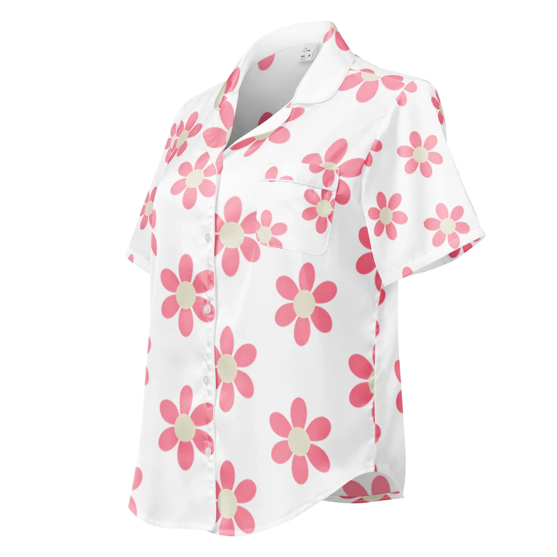 All-over print women’s short sleeve pajama top - AwRans Clothing