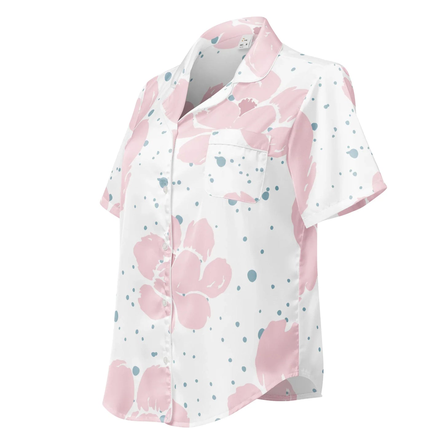 All-over print women’s short sleeve pajama top - AwRans Clothing