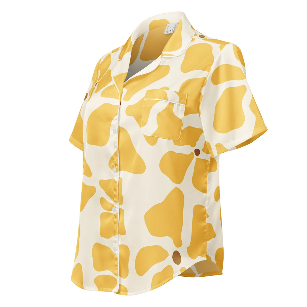 All-over print women’s short sleeve pajama top All-over print women’s short sleeve pajama top AwRans Clothing all-over-print-womens-short-sleeve-pajama-top-white-left-front-67c3a385e7a9e