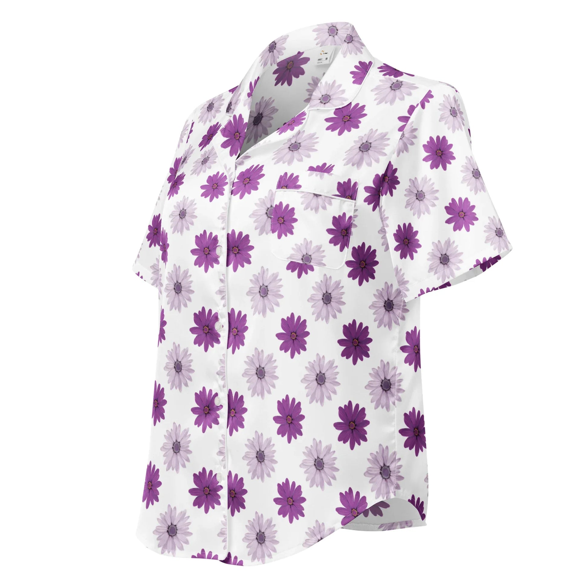 All-over print women’s short sleeve pajama top - AwRans Clothing