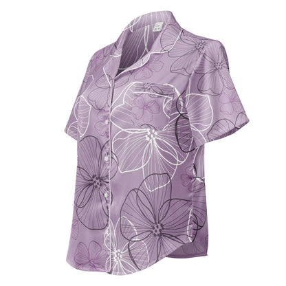 All-over print women’s short sleeve pajama top - AwRans Clothing