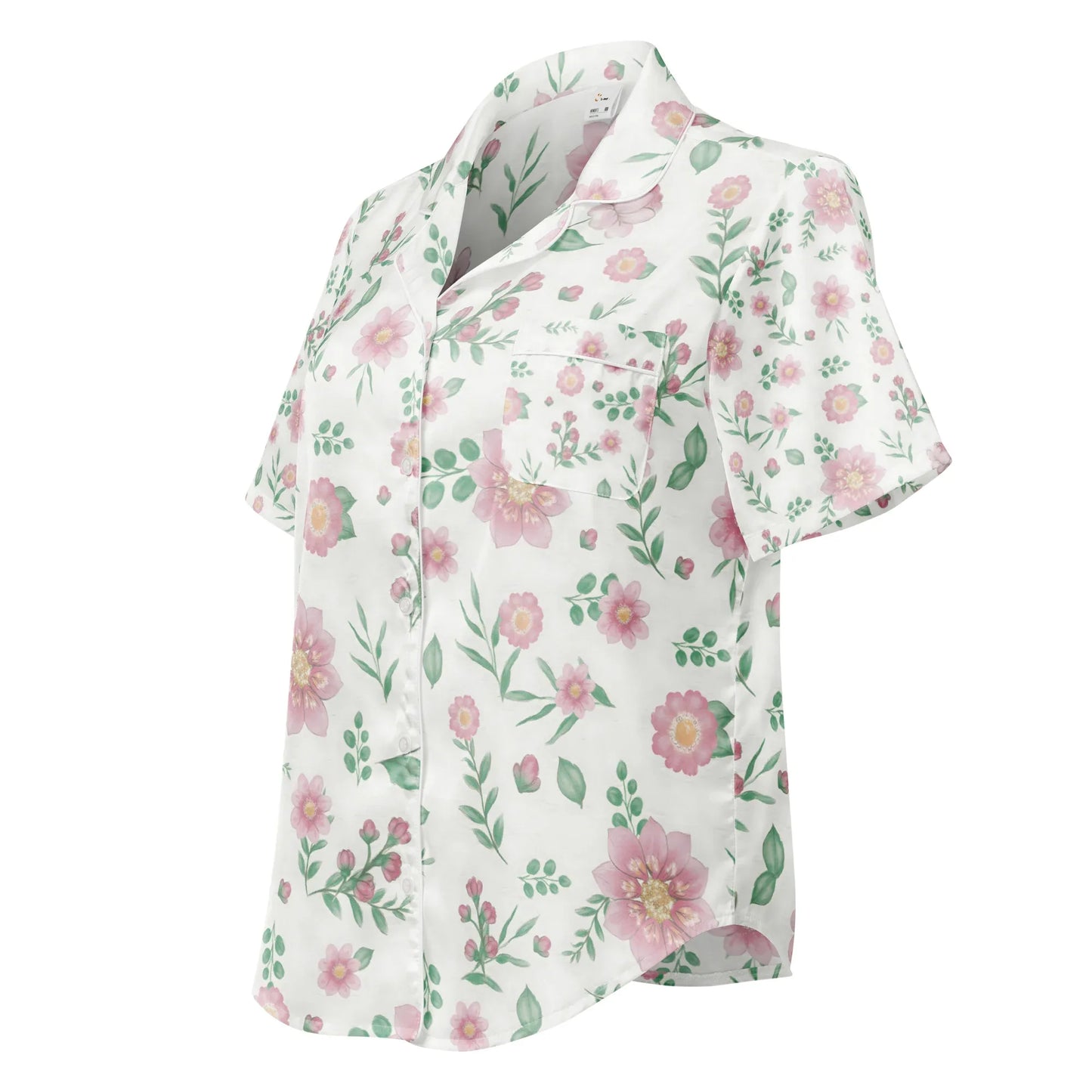 All-over print women’s short sleeve pajama top - AwRans Clothing