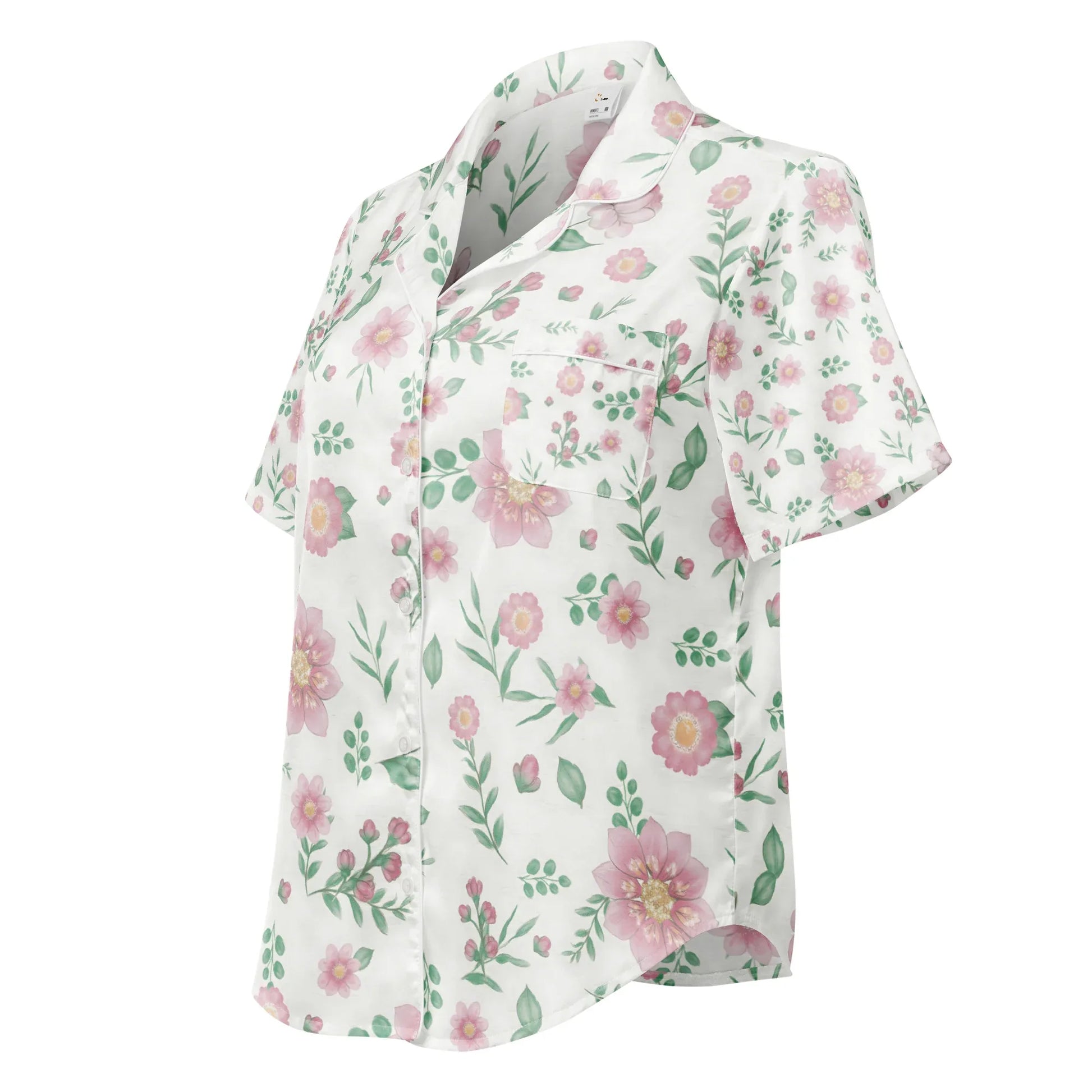 All-over print women’s short sleeve pajama top - AwRans Clothing