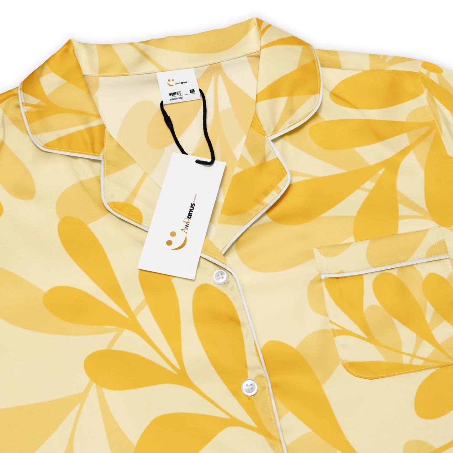 All-over print women’s short sleeve pajama top - AwRans Clothing