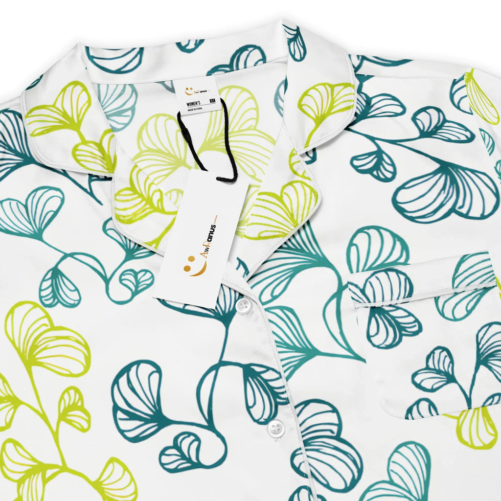 All-over print women’s short sleeve pajama top All-over print women’s short sleeve pajama top AwRans Clothing all-over-print-womens-short-sleeve-pajama-top-white-product-details-67c3a3013ba57